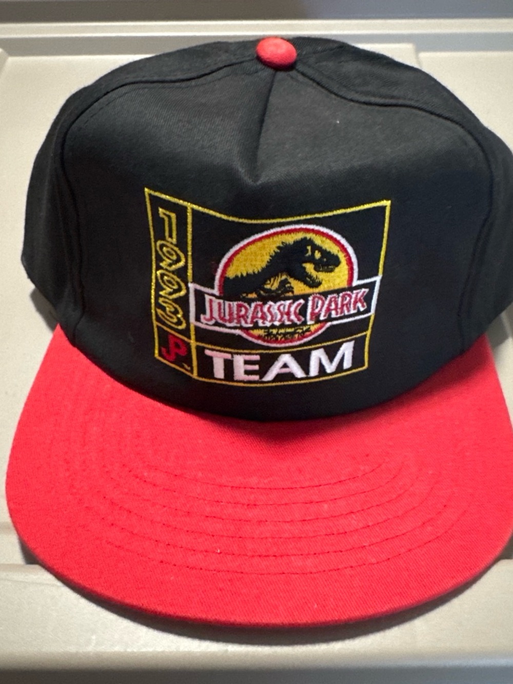 Jurassic Park Team Black & Red Snapback Hat